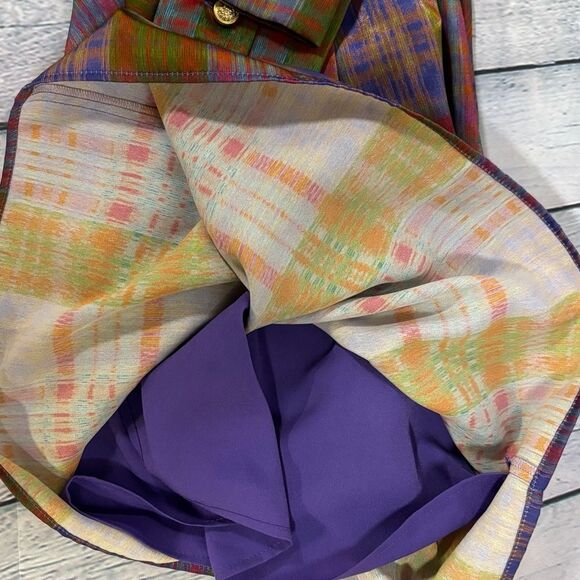 NWT MARELLA Rank Green Plaid Luxury Designer Party Wedding Mini Wrap Dress 2 - Picture 10 of 15